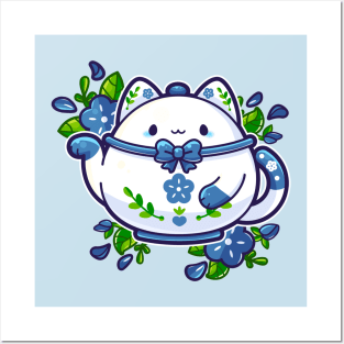 Kittea - Cat Teapot Posters and Art